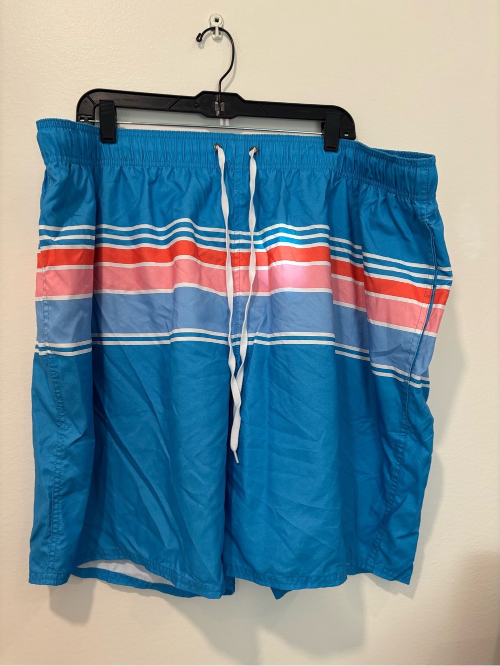 Men's Blue Stripe Swim Trunks